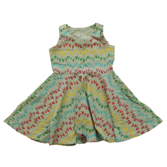 Mightly Other - Mightly Girls Gray Hearts Dress size: 2T